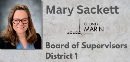 Mary Sackett: County of Marin Board of Supervisors, District 1